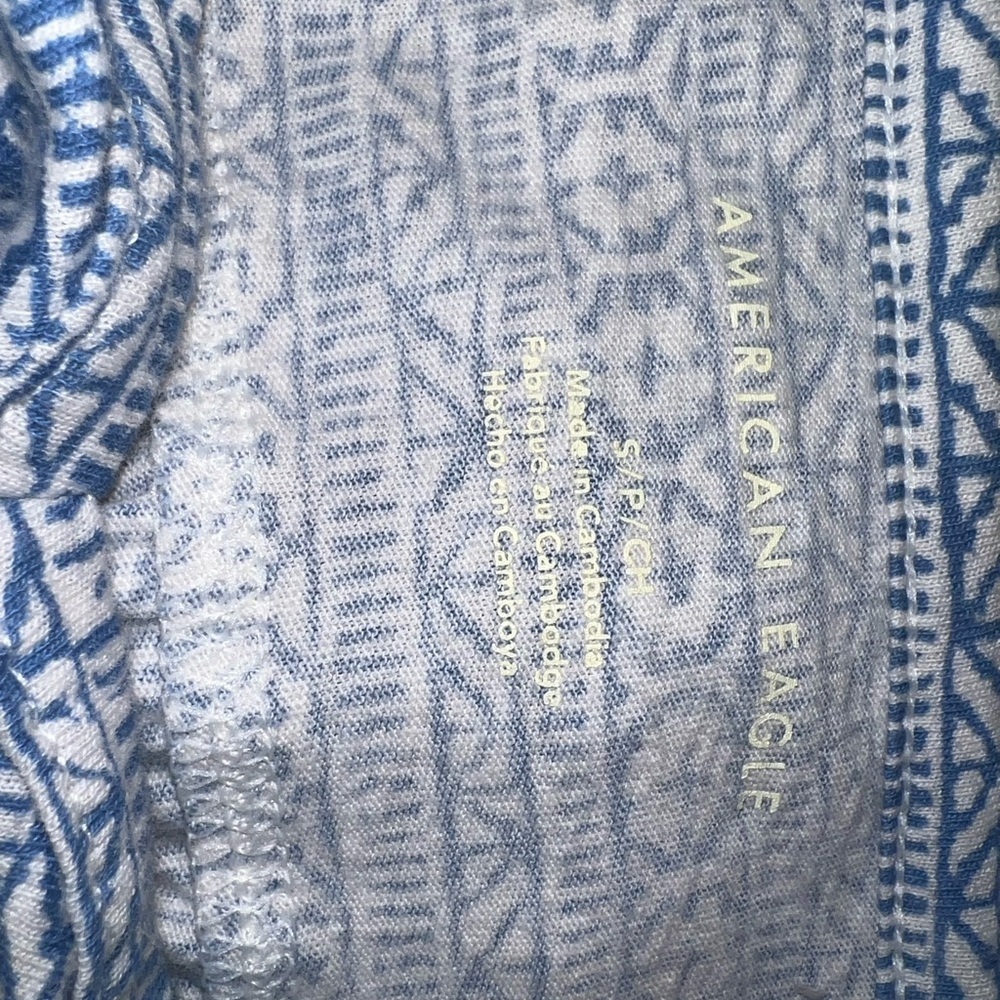 American Eagle Outfitters Blue and White Patterned Camisole - Picture 5 of 5